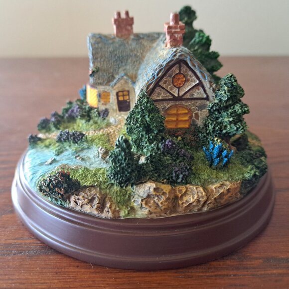 THOMAS KINKADE Lighted Cottage Collection "A Quiet Evening" Lighted Building - Picture 3 of 5